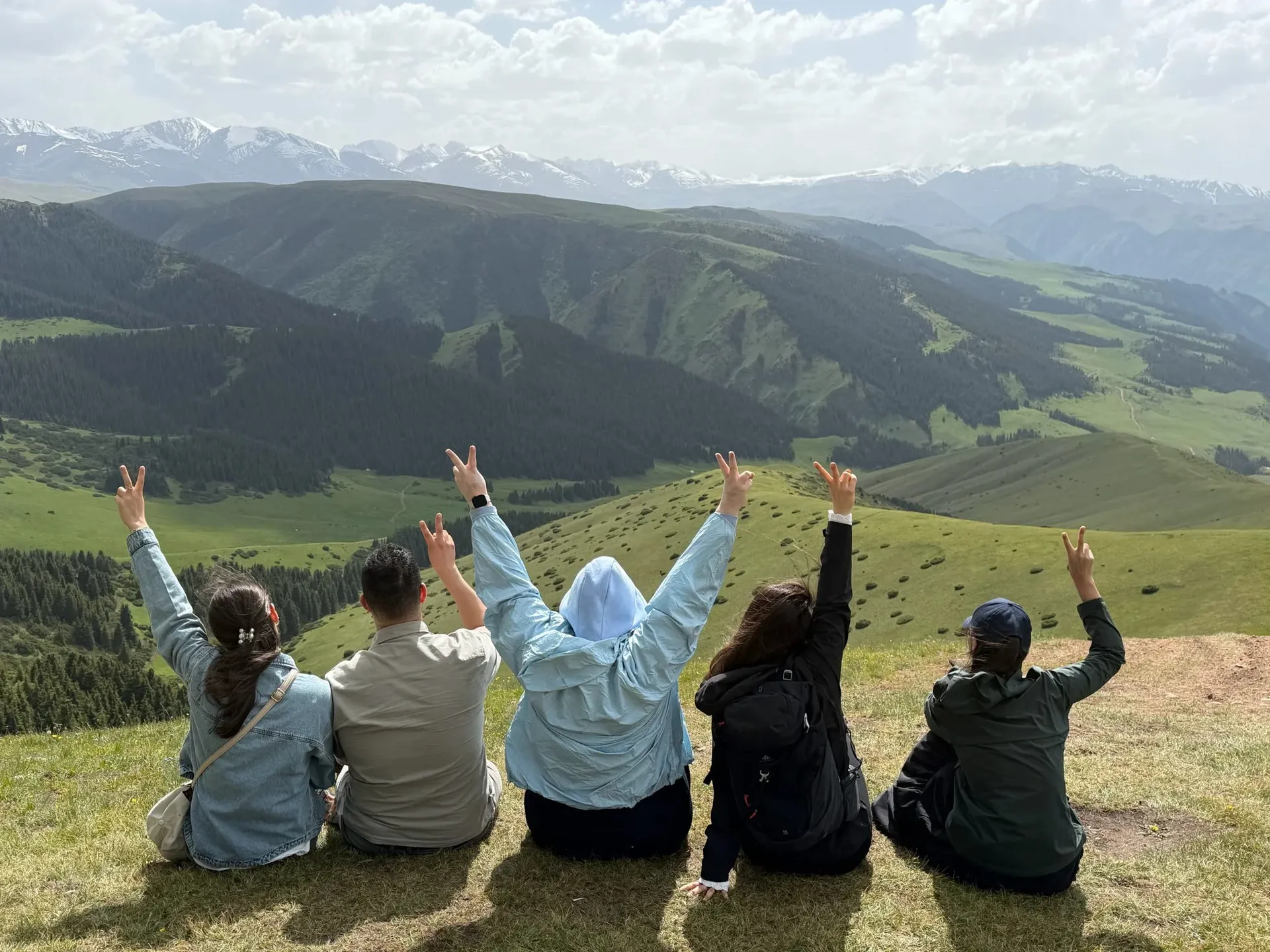 Gruppenfoto am Assy-Turgen Observatorium